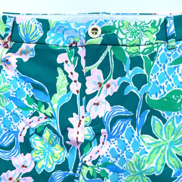Lilly Pulitzer Callahan Short Mid Rise Hot on the Vine 5" Inseam Size 16 - Picture 2 of 10